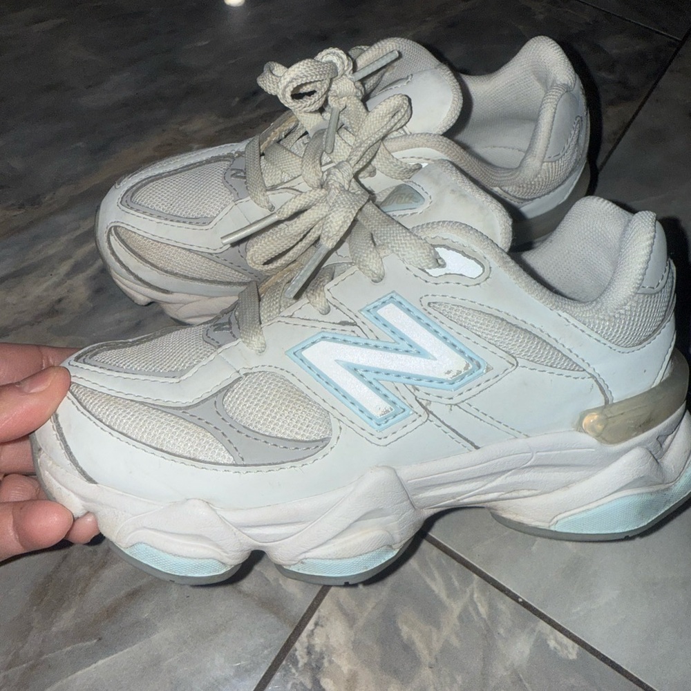 New Balance White and Gray Running Shoes